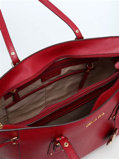 michael kors voyager tote maroon|michael kors large saffiano tote.